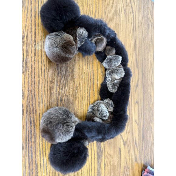 Vintage Real Rabbit Fur Scarf Women 25”‎ Long, 4” Wide. - Picture 4 of 4